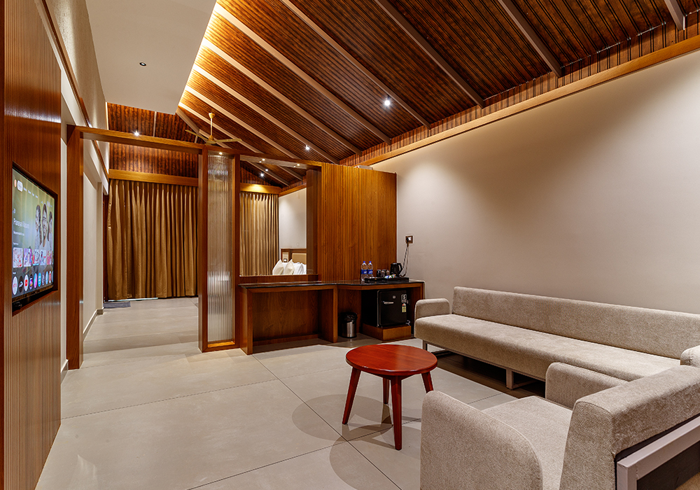 Air conditioned suite with balcony at Vynza Resort Wayanad